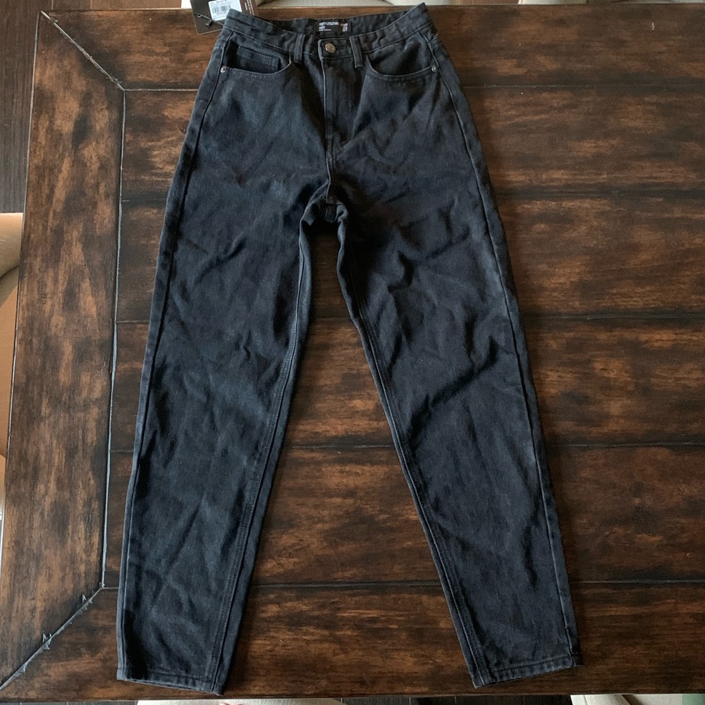 Black straight jeans
